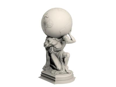 Hercules Holding the World Sculpture