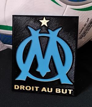 Concave Olympique de Marseille coaster or plaque