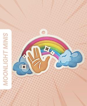 Rainbow Live Long Keychain
