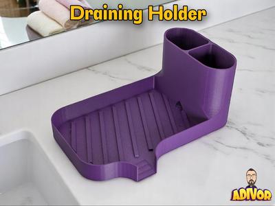 Soap & Brush Draining Holder