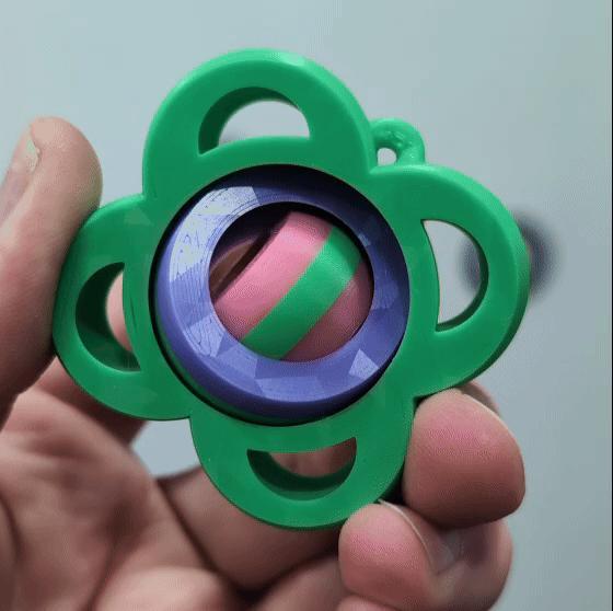 Retro Daisy Gyroid Fidget Keychain (2 Styles)