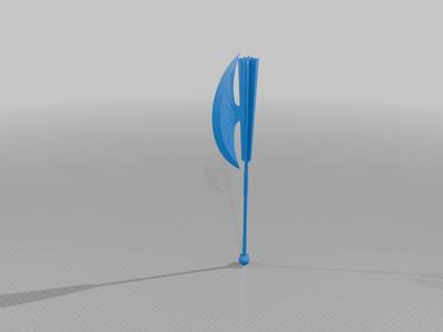 Space Skeleton Egyptian Mace-axe
