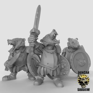 Badger Folk with Swords (pre supported)