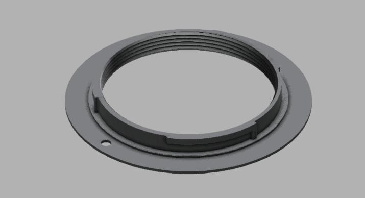M3 (Praktica) lens adapter to F-mount (Nikon)