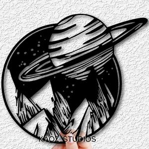 saturn wall art outer space wall decor planet decoration