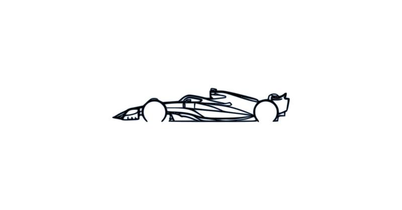 Wall art - Formula silhouette - Aston Martin AMR23 Formula 1 2023