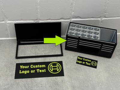Add your Logo & Text - Toolbox for desk office