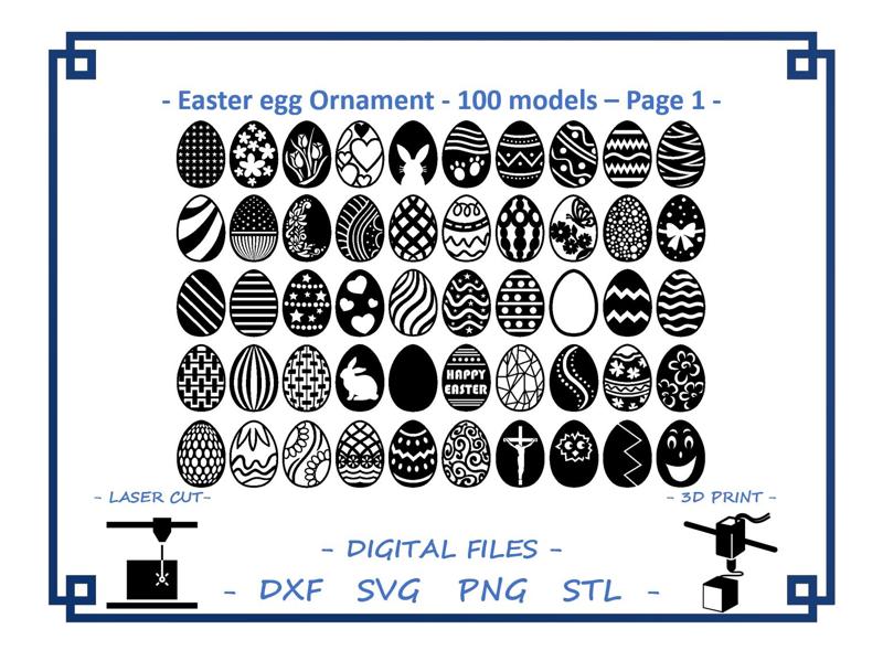 Easter Egg ornament - 100 models 