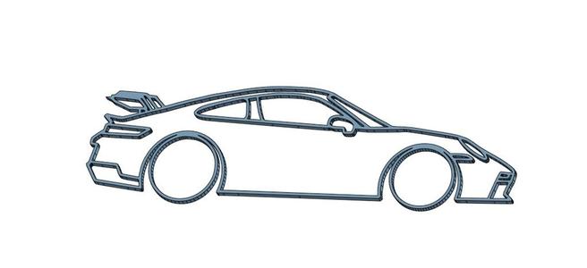 Porsche 911 992 Gt3 Silhouette