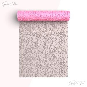 Leaves Texture Roller For Polymer Clay, Floral Clay Texture Rolling Pin, Polymer Clay Tool, No: 1412