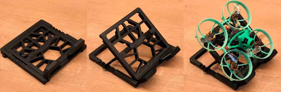 whoop adjustable launch pad (print in place, 30-50 deg)