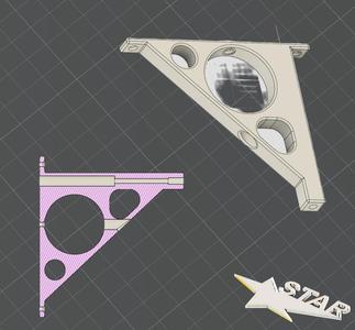 Montagewinkel für Vorhangstange / Mounting bracket for curtain rod