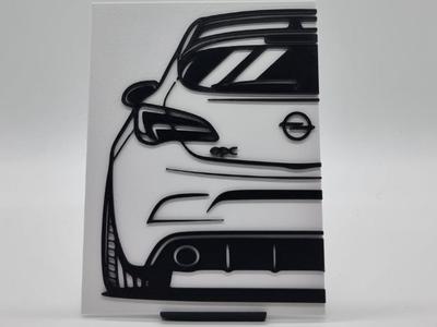 2D Wall Art Opel Astra J OPC