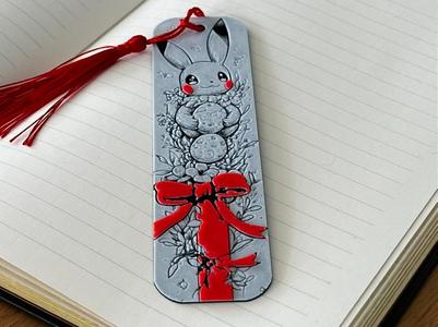 Cute Pokemon Pikachu Easter Bunny Bookmark
