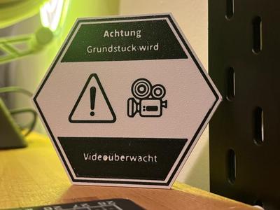 Sign "Attention Property Under Video Surveillance"