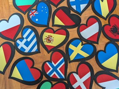 Eurovision Coasters Country Flags in Color
