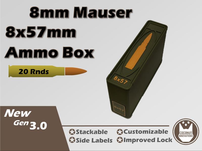 Ammo Box 8x57mm / 8mm Mauer / 7.92x57mm 20 Rounds