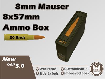 Ammo Box 8x57mm / 8mm Mauer / 7.92x57mm 20 Rounds