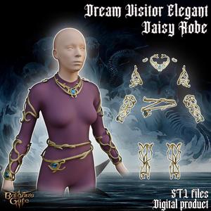 Dream Visitor Elegant Daisy Fantasy Robe Accessories/Jewelry Outfit Baldrus Gate 3