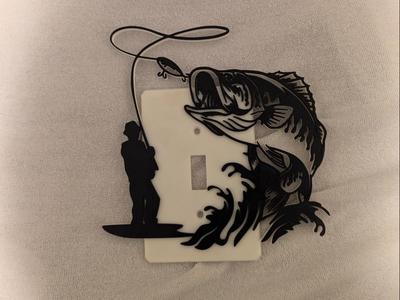 Bass Fishing light switch cover