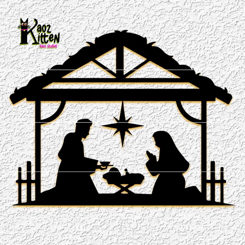 nativity scene wall art Baby Jesus Christmas decor
