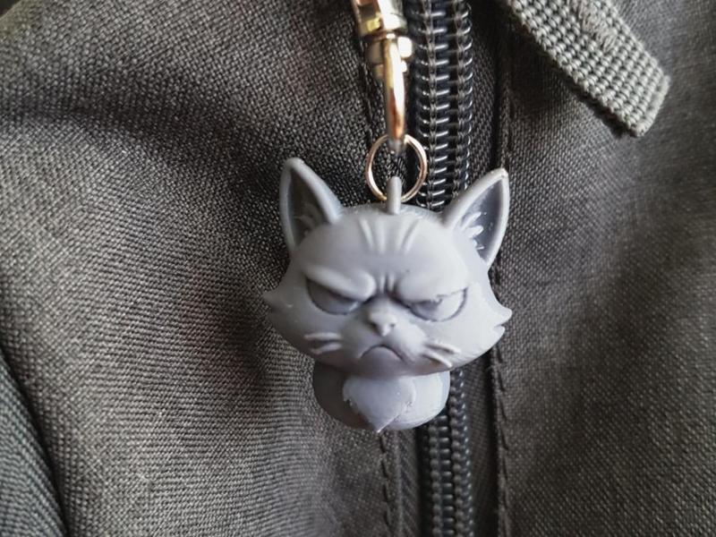 Grumpy Cat Keychain