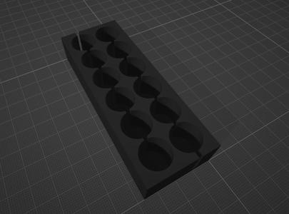 AA Battery tray (2x6) Vase Mode