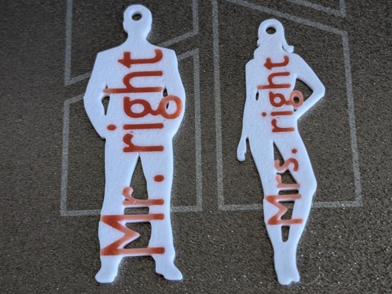 Mr. & Mrs. Right – Keychain Set