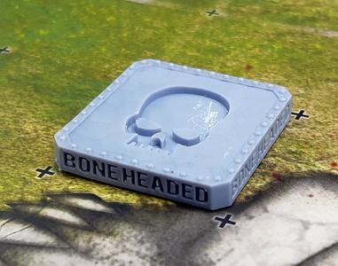 Bone Headed Blood Bowl Status Tile Token