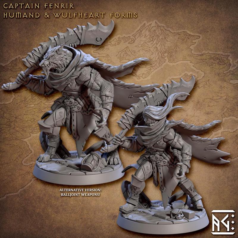 Captain Fenrir - The Silver Hunter & Wulfheart Form (Requiem Demon Hunters)