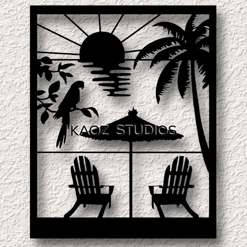 beach scene wall art paradise wall decor tropical island decoration