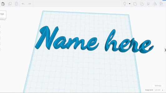 Name File in Cursive Font