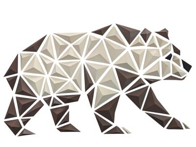 Geometric Bear Wall Art