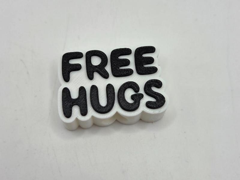 Free Hugs Straw Charm