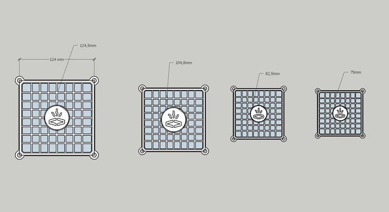 Visiophare <> Overhead Projector fan grid, 4 sizes