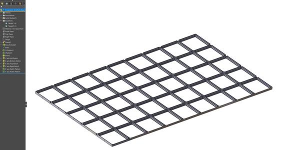 Solidworks Parametric Gridfinity Base (with snap clips)