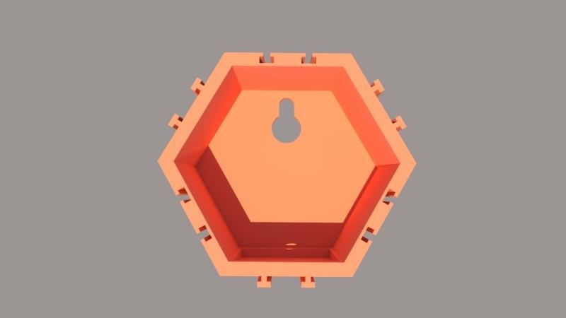Minifig Hexagons - Single Hexagon With Wall Mount