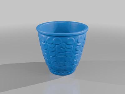 Flower Pot w/ Dragon Scale Texture