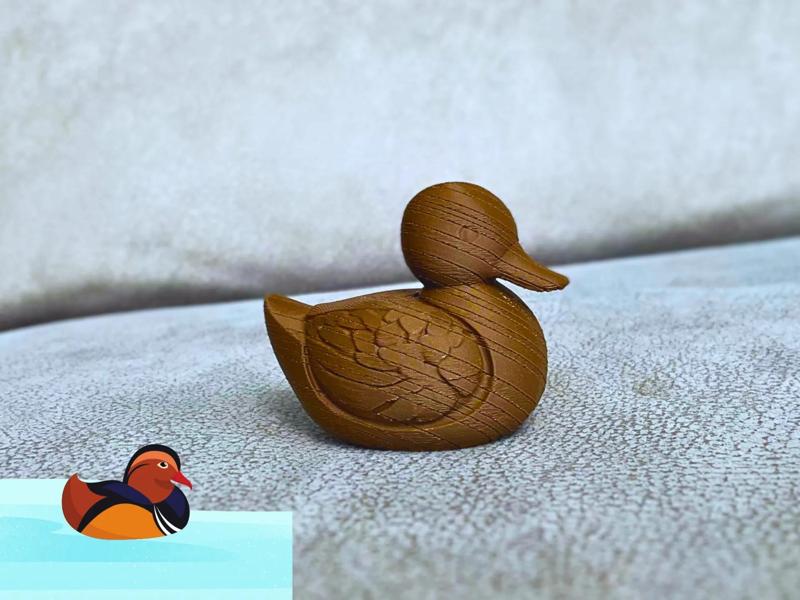 Serene Wings: A Wooden Duckling