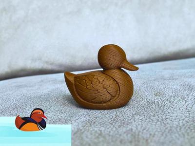 Serene Wings: A Wooden Duckling
