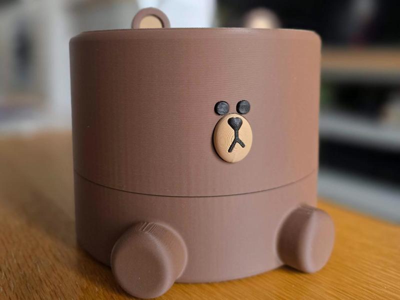 Line Friends Brown Round Tissue Holder
