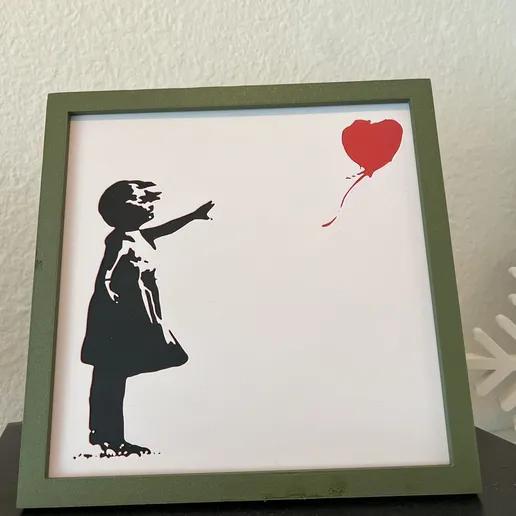 Banksy "Mädchen mit Ballon" Hueforge