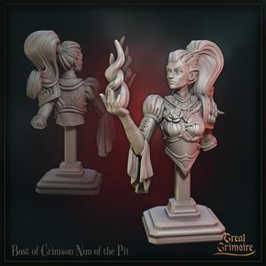 Bust of Crimson Nun of the Pit