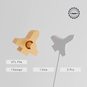 Space Shuttle Cake Pop Mold, Rocket Ship & Astronaut Transport Design, Space-Themed 2-Piece Set PRODUCT_1209