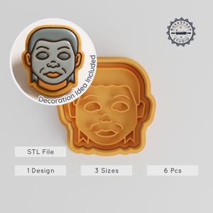 Horror Icon Shape Cutter & Stamp, Perfect for Halloween Cookies or Fondant, 6-Piece Set, S/M/L PRODUCT_991