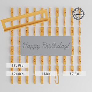 Dancing Script Bold Font Tile Set, 80 Pieces, 1/2" Letters for Clay, Cookies & Fondant PRODUCT_2813
