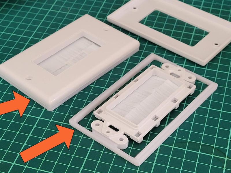 Cable passthrough wall plate raiser