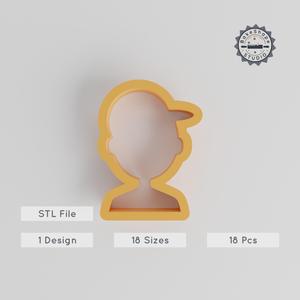 Human Shape Cutter Set, 18-Piece Profile & Avatar Designs, Sizes 0.75"-5" for Cookies, Fondant, Clay PRODUCT_176