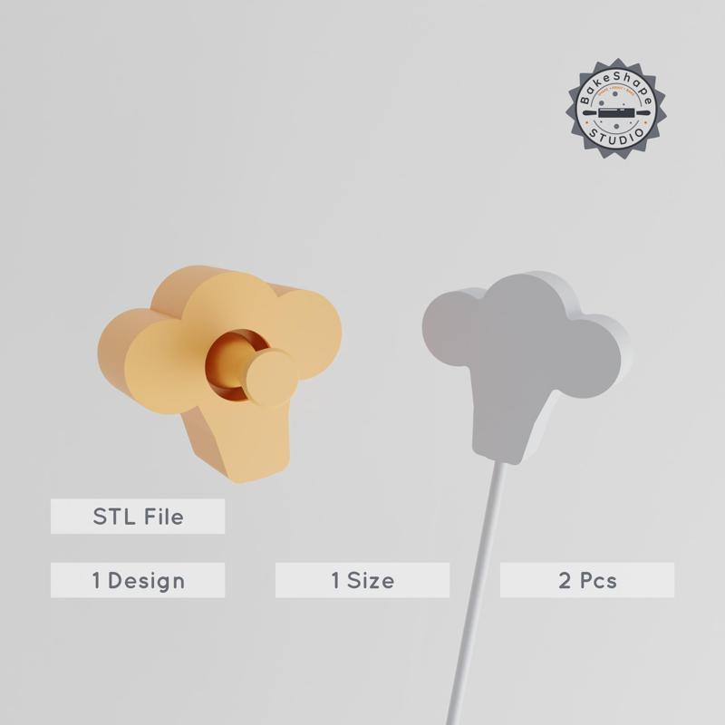 Broccoli Cake Pop Mold, Healthy Vegetable Design, 2-Piece Set for 3D Printing PRODUCT_1191
