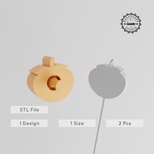 Fruit Cake Pop Mold, Healthy Snack & Vitamin Rich, 2-Piece STL Set for 3D Printing PRODUCT_1202